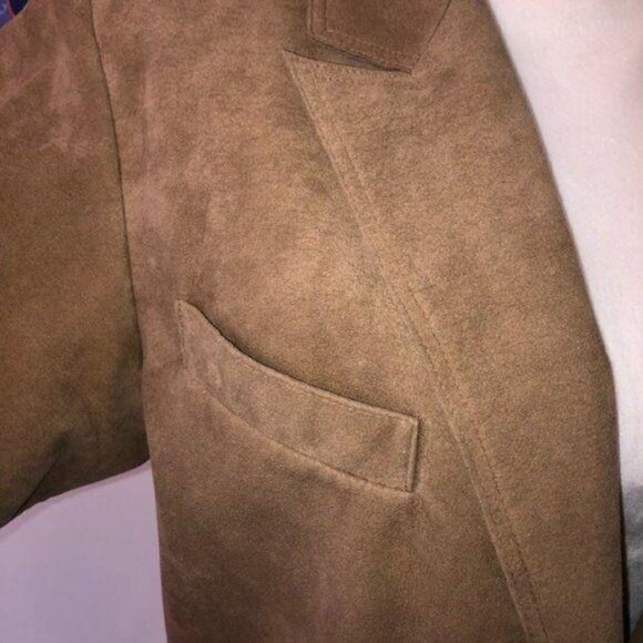 Adolph Schuman For Lilli Ann Suit Womens Vintage Ultra Suede Elastic Sides Tan - Picture 7 of 12